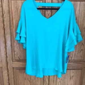 Sea foam green plus size blouse xxl